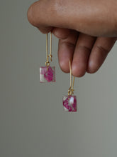Load image into Gallery viewer, Bougainvillea Petal Kidney Hoop Earrings -8