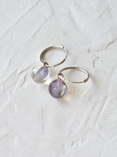 Load image into Gallery viewer, Larkspur Petal Small Hoop Earrings (925 Silver)