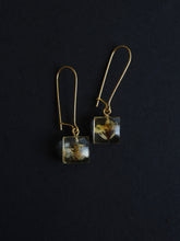 Load image into Gallery viewer, Sarso / Mustard Flower Kidney Hoop Earrings (Clear) -5