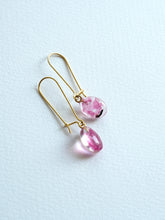 Load image into Gallery viewer, Bougainvillea Petal Kidney Hoop Earrings -5