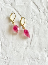 Load image into Gallery viewer, Bougainvillea Petal Huggie Hoop Earrings -2