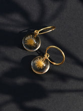 Load image into Gallery viewer, Dandelion Hoop Earrings -3