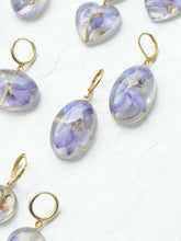 Load image into Gallery viewer, Larkspur Petal Huggie Hoop Earrings -6