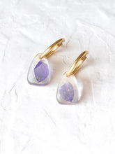 Load image into Gallery viewer, Larkspur Petal Hoop Earrings