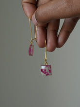 Load image into Gallery viewer, Bougainvillea Petal Kidney Hoop Earrings -8