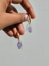 Load image into Gallery viewer, Larkspur Petal Hoop Earrings