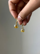 Load image into Gallery viewer, Sarso / Mustard Flower Huggie Earrings (Clear) -2