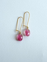 Load image into Gallery viewer, Bougainvillea Petal Kidney Hoop Earrings -6