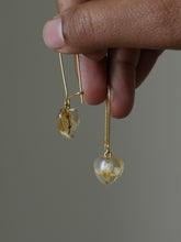 Load image into Gallery viewer, Sarso / Mustard Flower Kidney Hoop Earrings (Clear) -1
