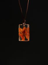 Load image into Gallery viewer, Orange Cosmos Flower Pendant
