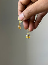 Load image into Gallery viewer, Sarso / Mustard Flower Huggie Earrings (Clear) -2