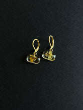 Load image into Gallery viewer, Sarso / Mustard Flower Huggie Earrings (Clear) -1