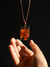 Load image into Gallery viewer, Orange Cosmos Flower Pendant