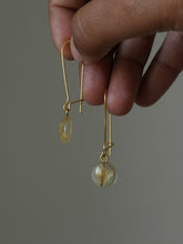 Load image into Gallery viewer, Sarso / Mustard Flower Kidney Hoop Earrings (Clear) -4