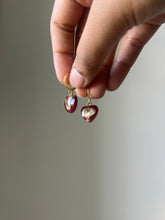 Load image into Gallery viewer, Sarso / Mustard Flower Huggie Earrings (Red) -1