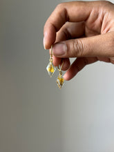 Load image into Gallery viewer, Sarso / Mustard Flower Huggie Earrings (Clear) -3