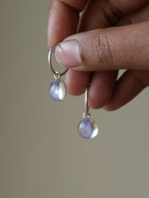 Load image into Gallery viewer, Larkspur Petal Small Hoop Earrings (925 Silver)