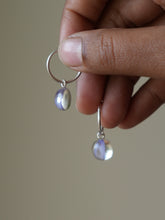 Load image into Gallery viewer, Larkspur Petal Small Hoop Earrings (925 Silver)