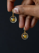 Load image into Gallery viewer, Dandelion Hoop Earrings -3