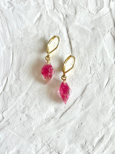 Load image into Gallery viewer, Bougainvillea Petal Huggie Hoop Earrings -2