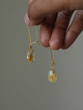 Load image into Gallery viewer, Sarso / Mustard Flower Kidney Hoop Earrings (Clear) -7
