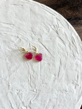 Load image into Gallery viewer, Bougainvillea Petal Huggie Hoop Earrings -1