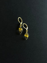 Load image into Gallery viewer, Sarso / Mustard Flower Huggie Earrings (Clear) -3