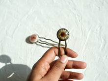 Load image into Gallery viewer, Himalayan Daisy Flower Hair Fork / Juda Pin / Hair Bun Pin