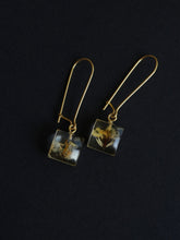 Load image into Gallery viewer, Sarso / Mustard Flower Kidney Hoop Earrings (Clear) -5