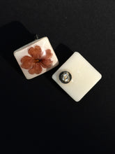 Load image into Gallery viewer, Verbena Flower Double Gem Stud Earrings (925 Silver)