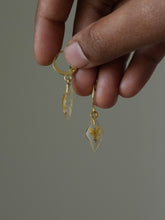 Load image into Gallery viewer, Sarso / Mustard Flower Huggie Earrings (Clear) -2
