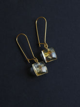Load image into Gallery viewer, Sarso / Mustard Flower Kidney Hoop Earrings (Clear) -5