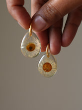 Load image into Gallery viewer, Himalayan Daisy Flower Hoop Earrings