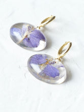 Load image into Gallery viewer, Larkspur Petal Hoop Earrings -3