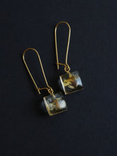 Load image into Gallery viewer, Sarso / Mustard Flower Kidney Hoop Earrings (Clear) -5