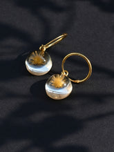 Load image into Gallery viewer, Dandelion Hoop Earrings -3