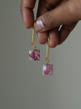 Load image into Gallery viewer, Bougainvillea Petal Kidney Hoop Earrings -8