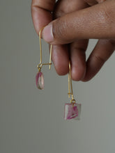 Load image into Gallery viewer, Bougainvillea Petal Kidney Hoop Earrings -7