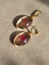 Load image into Gallery viewer, Scarlet Sage Flower Huggie Hoop Earrings