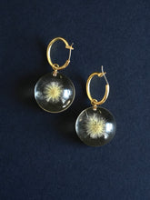 Load image into Gallery viewer, Dandelion Hoop Earrings -1