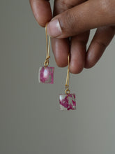 Load image into Gallery viewer, Bougainvillea Petal Kidney Hoop Earrings -8