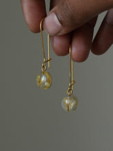 Load image into Gallery viewer, Sarso / Mustard Flower Kidney Hoop Earrings (Clear) -4