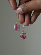 Load image into Gallery viewer, Bougainvillea Petal Kidney Hoop Earrings -8