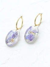 Load image into Gallery viewer, Larkspur Petal Hoop Earrings -5