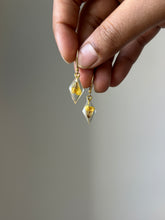 Load image into Gallery viewer, Sarso / Mustard Flower Huggie Earrings (Clear) -3