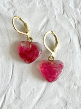 Load image into Gallery viewer, Bougainvillea Petal Huggie Hoop Earrings -1