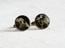 Load image into Gallery viewer, Alyssum Flower Sprig Cufflinks