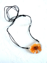 Load image into Gallery viewer, Orange Cosmos Flower Pendant -2