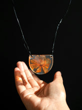 Load image into Gallery viewer, Orange Cosmos Flower Pendant -2