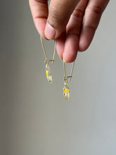 Load image into Gallery viewer, Sarso / Mustard Flower Kidney Hoop Earrings (Clear) -5